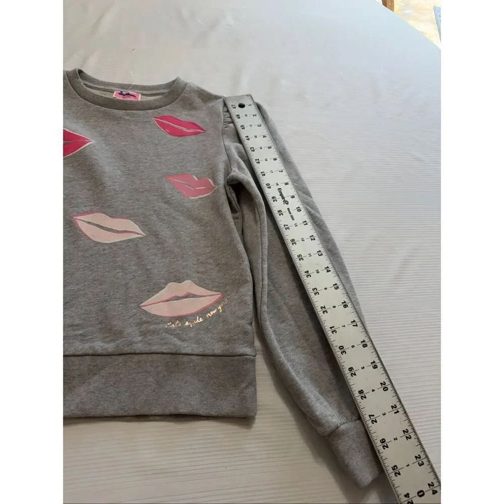 Kate Spade Lips Sweatshirt Size XXS New